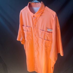 Columbia PFG Tamiami II Orange Vented Shirt